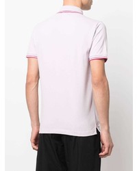 Мужская светло-фиолетовая футболка-поло от Stone Island