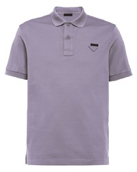 Мужская светло-фиолетовая футболка-поло от Prada
