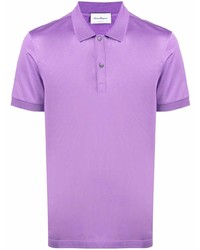 Мужская светло-фиолетовая футболка-поло от Salvatore Ferragamo