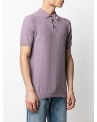 Мужская светло-фиолетовая футболка-поло от Roberto Collina