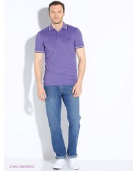 Мужская светло-фиолетовая футболка-поло