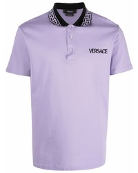 Мужская светло-фиолетовая футболка-поло от Versace