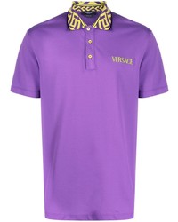 Мужская светло-фиолетовая футболка-поло от Versace