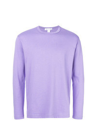 Светло-фиолетовая футболка с длинным рукавом