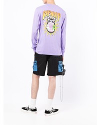 Мужская светло-фиолетовая футболка с длинным рукавом с принтом от RIPNDIP