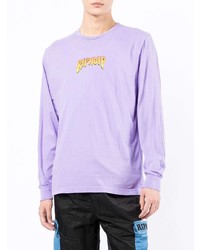Мужская светло-фиолетовая футболка с длинным рукавом с принтом от RIPNDIP