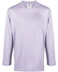 Мужская светло-фиолетовая футболка с длинным рукавом от Y-3