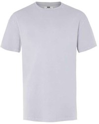 Светло-фиолетовая футболка с круглым вырезом