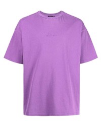 Мужская светло-фиолетовая футболка с круглым вырезом с вышивкой от FIVE CM