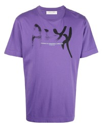 Мужская светло-фиолетовая футболка с круглым вырезом с принтом от 1017 Alyx 9Sm