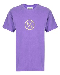 Мужская светло-фиолетовая футболка с круглым вырезом с принтом от Blood Brother
