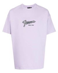 Мужская светло-фиолетовая футболка с круглым вырезом с принтом от FIVE CM