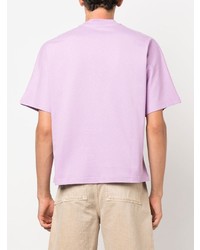 Мужская светло-фиолетовая футболка с круглым вырезом с принтом от Jacquemus