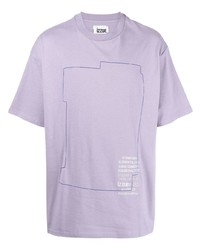 Мужская светло-фиолетовая футболка с круглым вырезом с принтом от Izzue