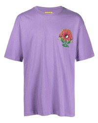 Мужская светло-фиолетовая футболка с круглым вырезом с принтом от MARKET