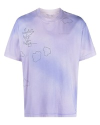 Мужская светло-фиолетовая футболка с круглым вырезом с принтом от Objects IV Life