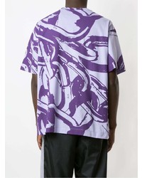Мужская светло-фиолетовая футболка с круглым вырезом с принтом от Àlg
