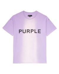 Мужская светло-фиолетовая футболка с круглым вырезом с принтом от purple brand