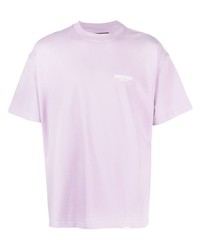 Мужская светло-фиолетовая футболка с круглым вырезом с принтом от Represent