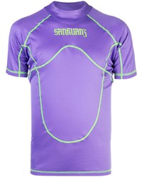 Мужская светло-фиолетовая футболка с круглым вырезом с принтом от Sankuanz