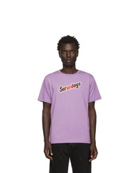 Мужская светло-фиолетовая футболка с круглым вырезом с принтом от Saturdays Nyc