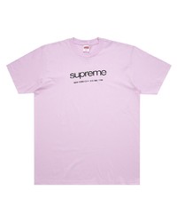 Мужская светло-фиолетовая футболка с круглым вырезом с принтом от Supreme