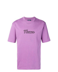 Мужская светло-фиолетовая футболка с круглым вырезом с принтом от Thames