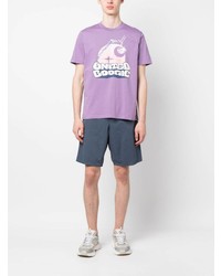 Мужская светло-фиолетовая футболка с круглым вырезом с принтом от Carhartt WIP