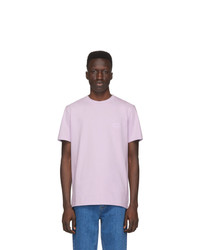 Мужская светло-фиолетовая футболка с круглым вырезом от A.P.C.
