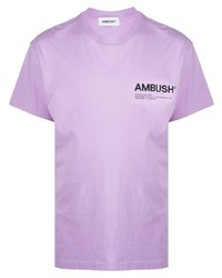 Мужская светло-фиолетовая футболка с круглым вырезом от Ambush