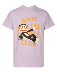 Мужская светло-фиолетовая футболка с круглым вырезом от Anti Social Social Club
