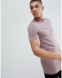 Мужская светло-фиолетовая футболка с круглым вырезом от ASOS DESIGN