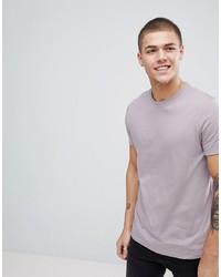 Мужская светло-фиолетовая футболка с круглым вырезом от ASOS DESIGN
