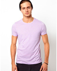 Мужская светло-фиолетовая футболка с круглым вырезом от Asos