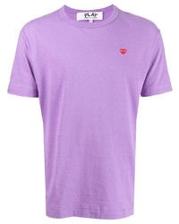 Мужская светло-фиолетовая футболка с круглым вырезом от Comme Des Garcons Play