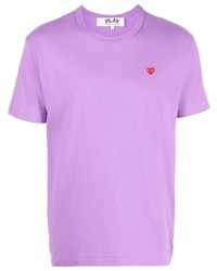 Мужская светло-фиолетовая футболка с круглым вырезом от Comme Des Garcons Play