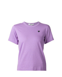 Женская светло-фиолетовая футболка с круглым вырезом от Comme Des Garcons Play