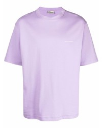 Мужская светло-фиолетовая футболка с круглым вырезом от Drôle De Monsieur