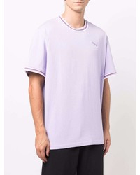 Мужская светло-фиолетовая футболка с круглым вырезом от Puma