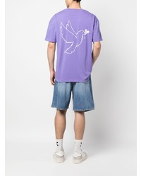 Мужская светло-фиолетовая футболка с круглым вырезом от YOUNG POETS