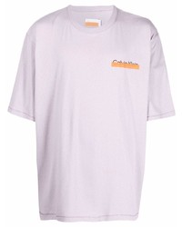 Мужская светло-фиолетовая футболка с круглым вырезом от Heron Preston for Calvin Klein