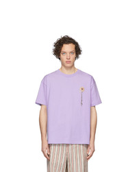 Мужская светло-фиолетовая футболка с круглым вырезом от Jacquemus