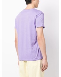 Мужская светло-фиолетовая футболка с круглым вырезом от Lacoste