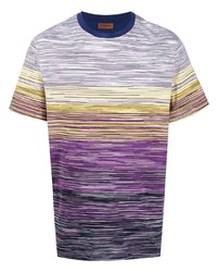 Мужская светло-фиолетовая футболка с круглым вырезом от Missoni