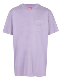 Мужская светло-фиолетовая футболка с круглым вырезом от Supreme