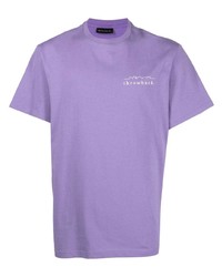 Мужская светло-фиолетовая футболка с круглым вырезом от Throwback.
