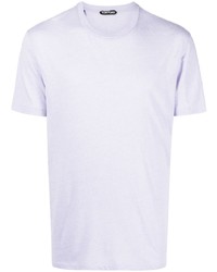 Мужская светло-фиолетовая футболка с круглым вырезом от Tom Ford