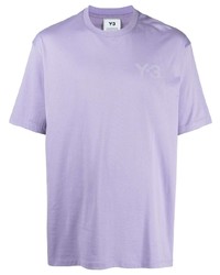 Мужская светло-фиолетовая футболка с круглым вырезом от Y-3