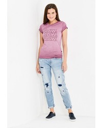 Женская светло-фиолетовая футболка от G Star