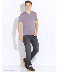 Мужская светло-фиолетовая футболка от Oodji